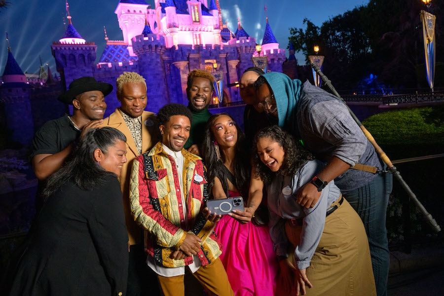 CAPTION: Disneyland Resort Cast Members Ar'tis G. Frank II, Brandon Edward Bonnevie-Dunbar, Clinton Roane, Eli Nealy, Jasmine Stuff, Jessica Irvine and Margo Guzman-Gravely meet Brandy