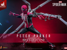 Previews of the Marvel’s Spider-Man 2 – 1/6th scale Peter Parker (Advanced Suit 2.0) Collectible Figure by Hot Toys!