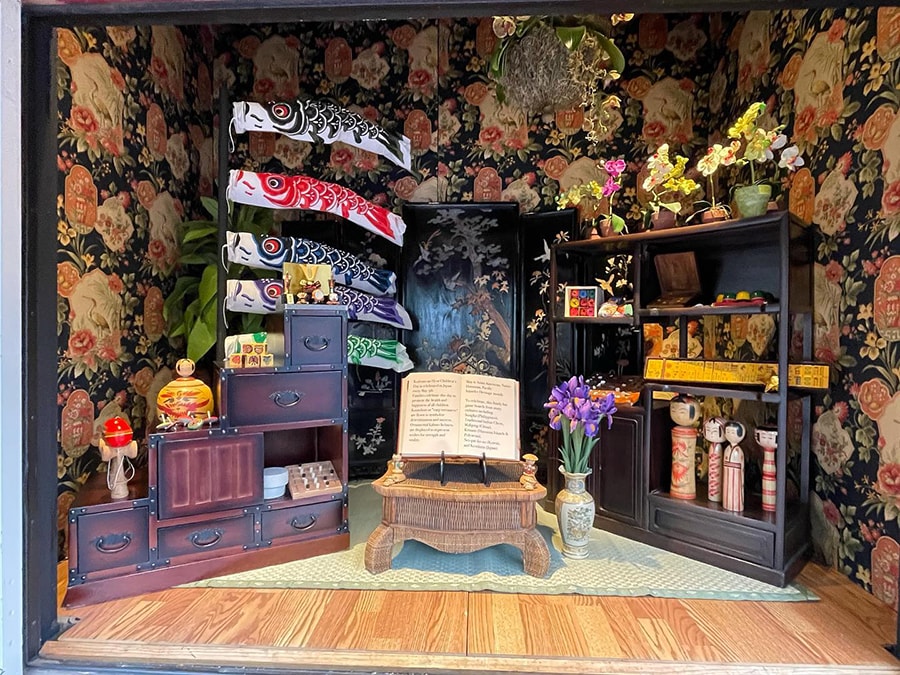 A Main Street window display commemorating Children's Day