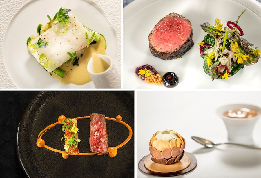 Collage of food from Victoria & Albert's