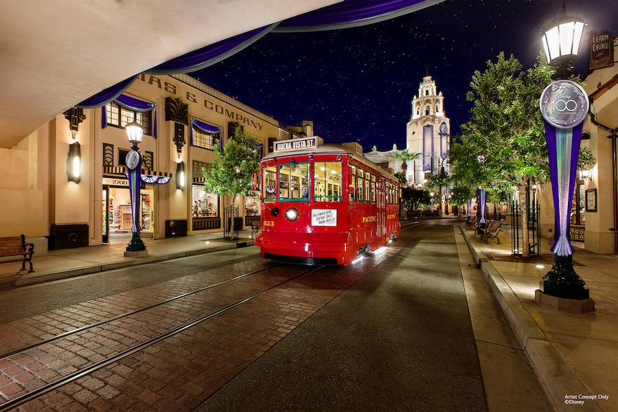Various platinum-infused décor at Disneyland Resort
