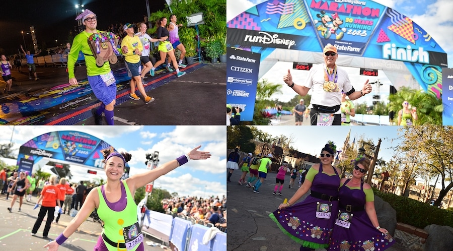 runDisney Walt Disney World Marathon photo moments of runners