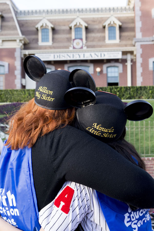 Big sister and Little sister at Disneyland park