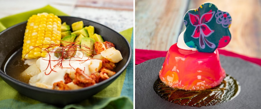 Spicy Ajiaco Soup and Passion Fruit Mousse