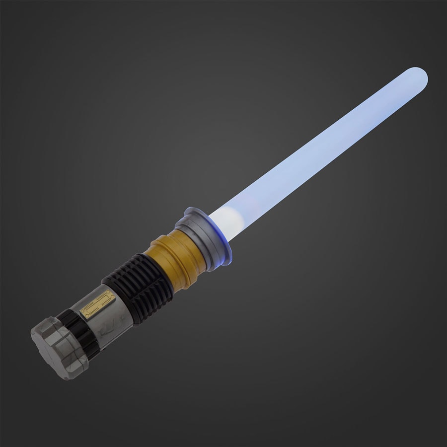 Lightsaber toy build kit — complete with mix-and-match hilt pieces and a light-up feature