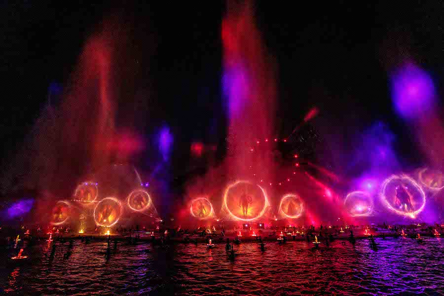 Scenes in “World of Color – ONE” at Disney California Adventure Park, as part of the Disney100 anniversary celebration at the Disneyland Resort.