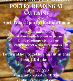 Poetry Evening in Saulaine April 17th