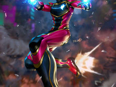 IRONHEART BLASTS OFF IN DERRICK CHEW’S NEW INVINCIBLE IRON MAN #7 VARIANT COVER