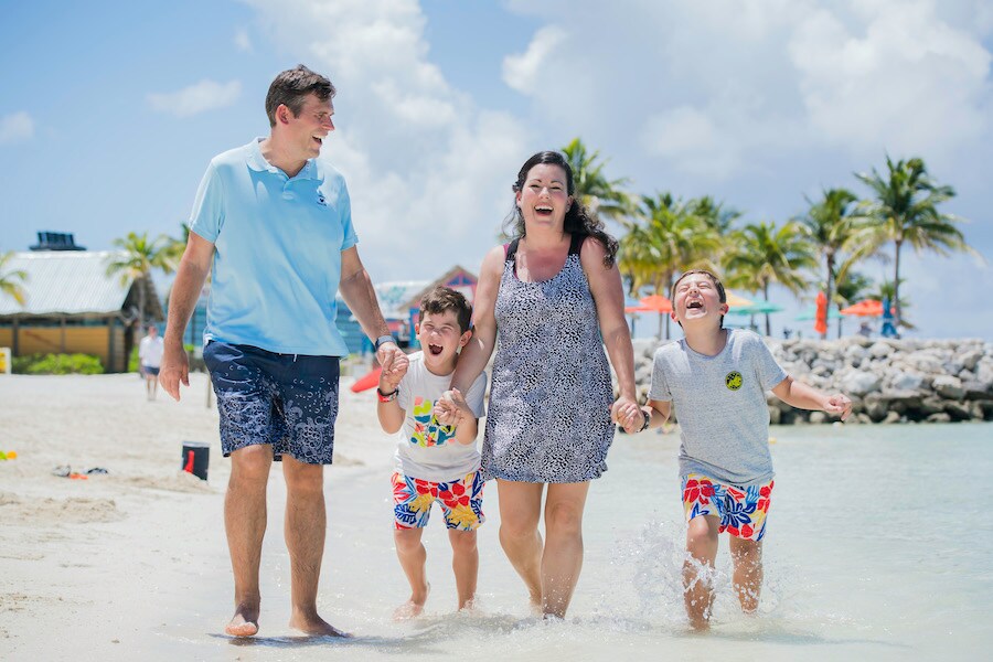 Family enjoying Castaway Cay