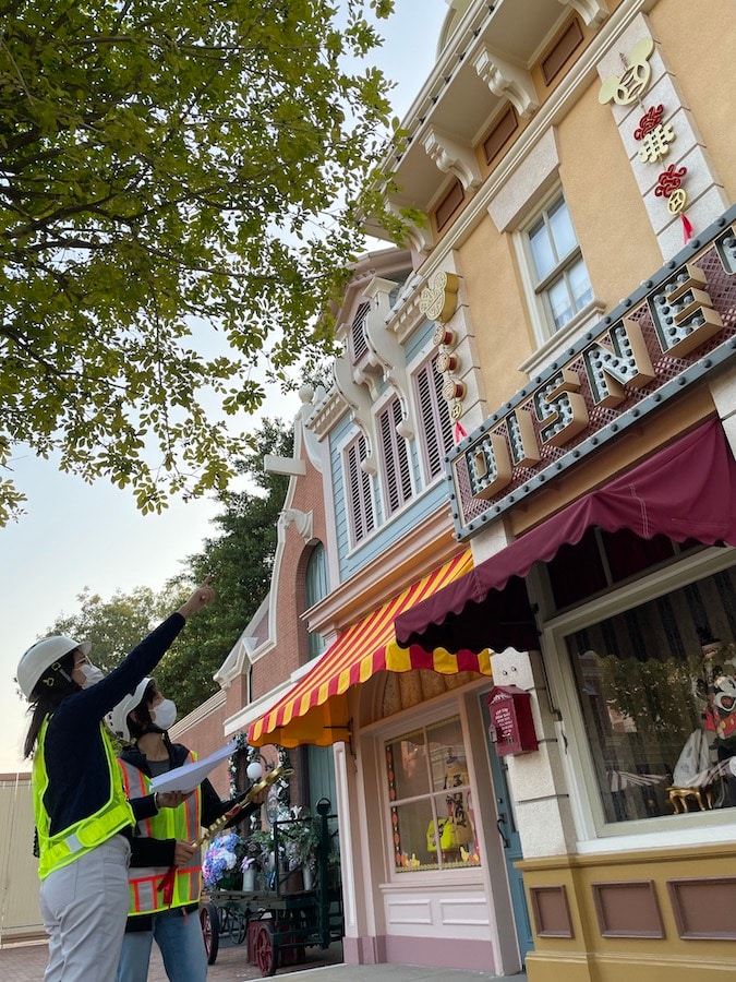 Cast members preparing for Hong Kong Disneyland’s Lunar New Year 2023
