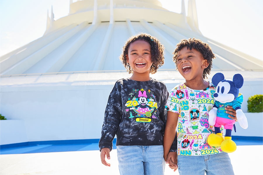 2024 Disneyland Tie Dye Pullover Sweatshirt for Kids, 2024 T-Shirt for Kids and 2024 Mickey Mouse Plush