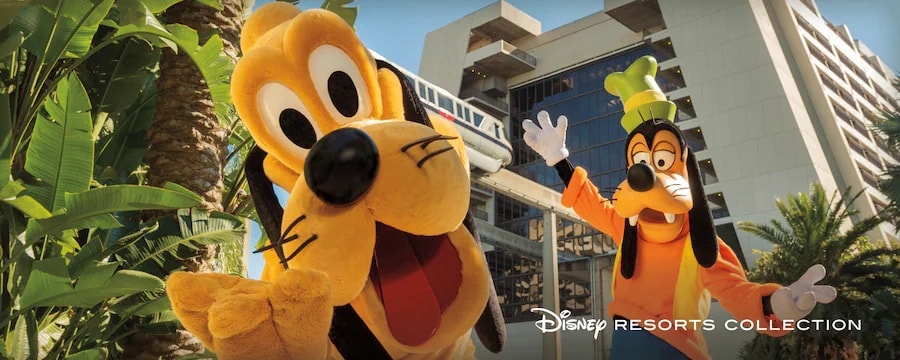 Disney Resorts Collection graphic with Pluto and Goofy