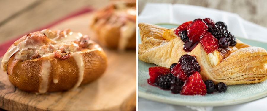 Toasted Pretzel Bread, Cheese Strudel