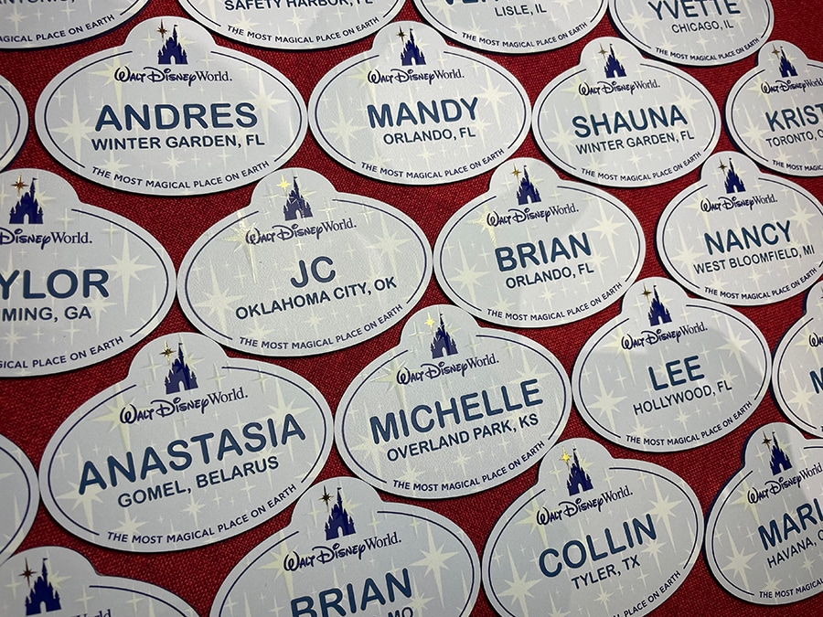 New Walt Disney World Resort Cast Member nametags