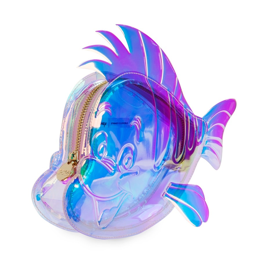 Iridescent pouch shaped as Flounder