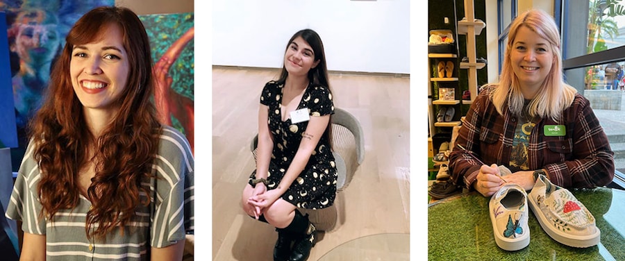 Lindsay Merwin, Hannah Hoch, Heather Tabor, Artists at Sanuk