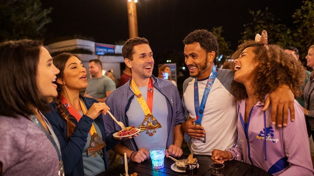 Guests enjoying the Disney Wine & Dine Half Marathon Weekend Post-Race Party