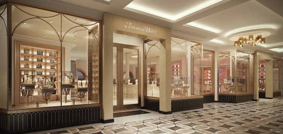 Rendering of new retail space coming to the Disney Wish