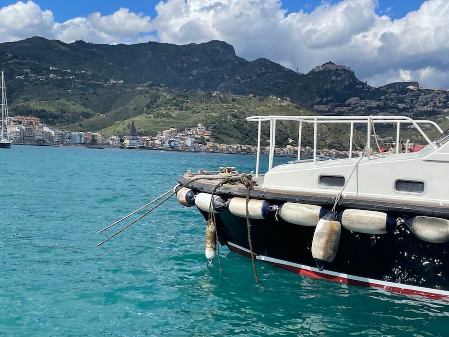 Boating around Isola Bella