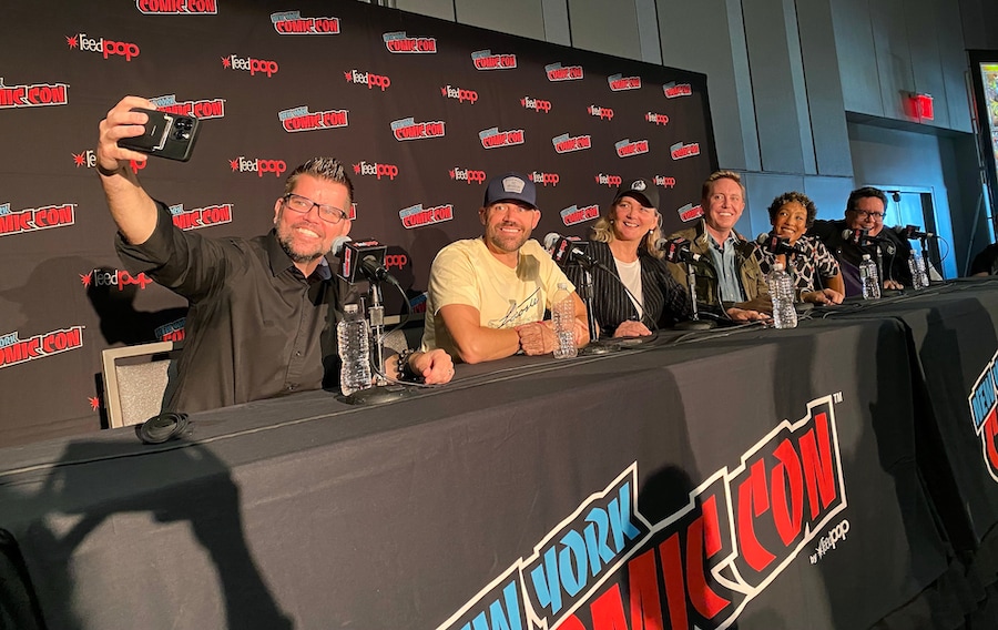 Selfie at Super Heroes at Disney Parks and Experiences panel