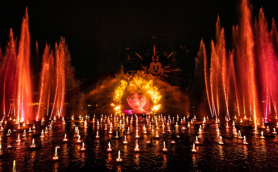 Scenes in “World of Color – ONE” at Disney California Adventure Park, as part of the Disney100 anniversary celebration at the Disneyland Resort.