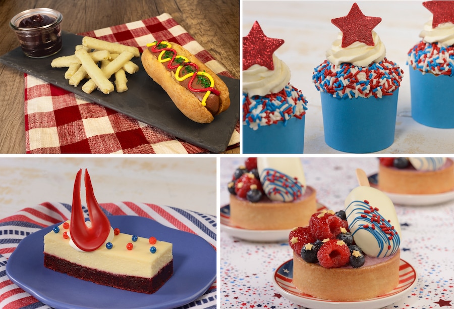 Fourth of July food at Disney Resort Hotels, collage of items