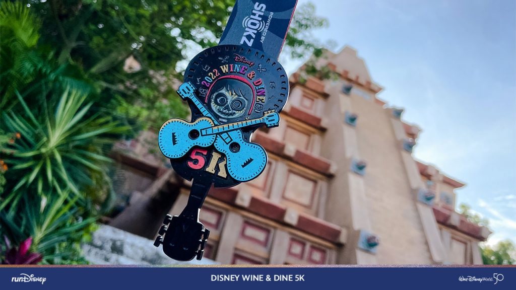 Medal for the 2022 Disney Wine & Dine 5K