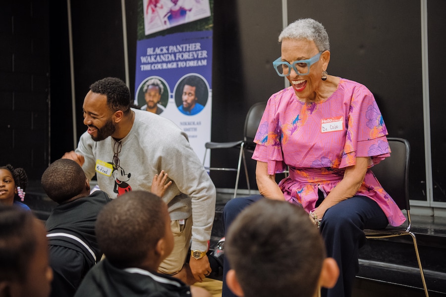 Dr. Johnnetta Cole speaking to club members of the Boys and Girls Clubs of Central Florida