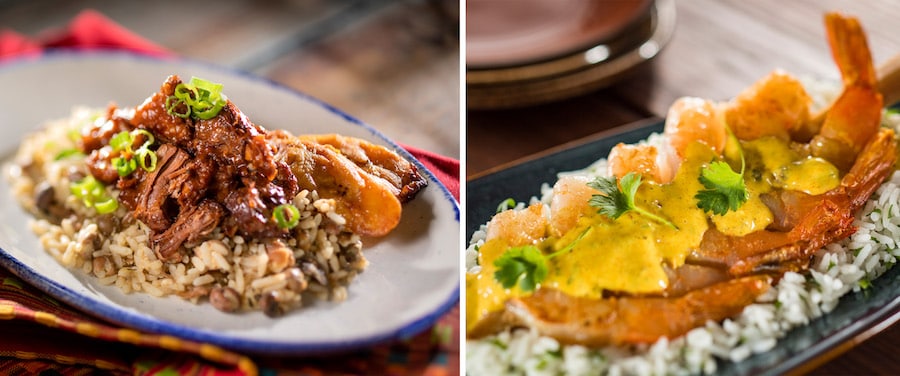 Braised Oxtail, Sugar Cane Shrimp Skewer