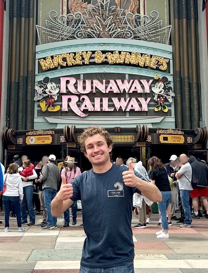 Sean Giambrone at Mickey & Minnie’s Runaway Railway
