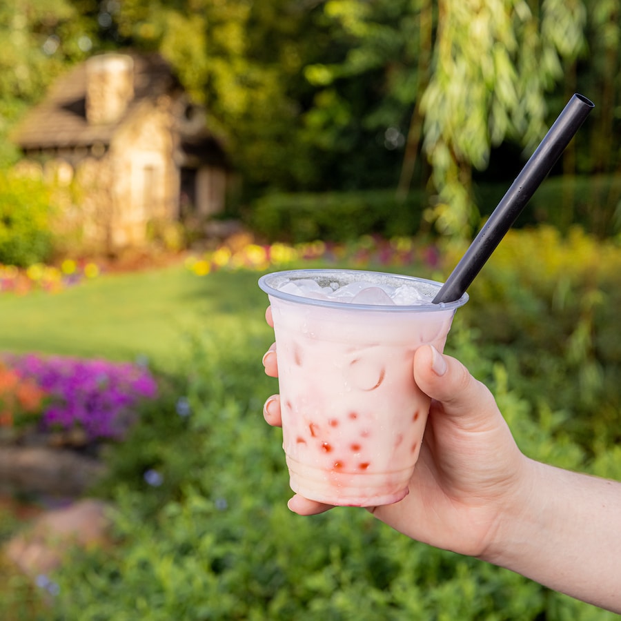 Pand-Ade: Coconut-Pomegranate Lemonade with Pomegranate Boba Pearls