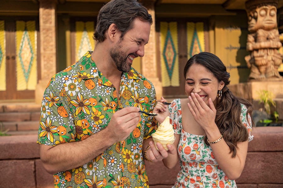 Guests in the new Disney Vault Orange Bird Collection