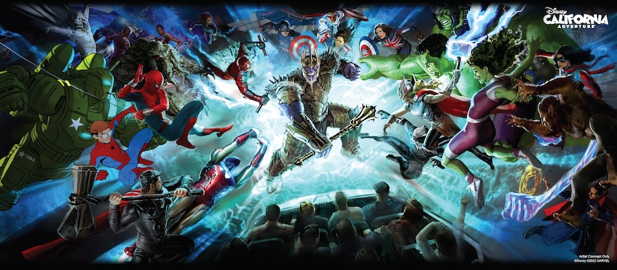 Artist concept for Avengers Campus at Disney California Adventure park