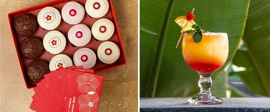 Lunar New Year Red Box and New Year Sunrise