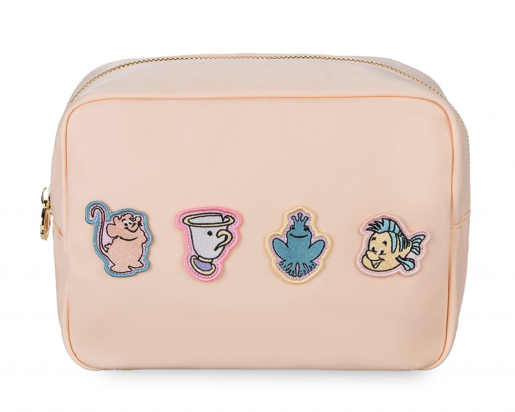 Pre-sewn patches on large pouch