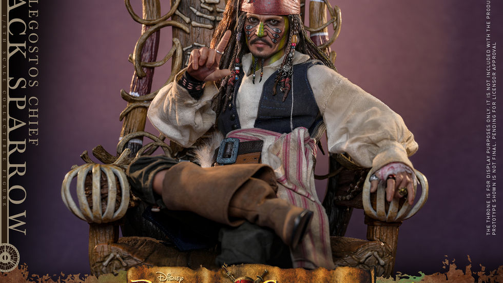 Previews of the new Pirates of the Caribbean: Dead Man's Chest 1/6th scale Pelegostos Chief Jack Sparrow Collectible by Hot Toys!