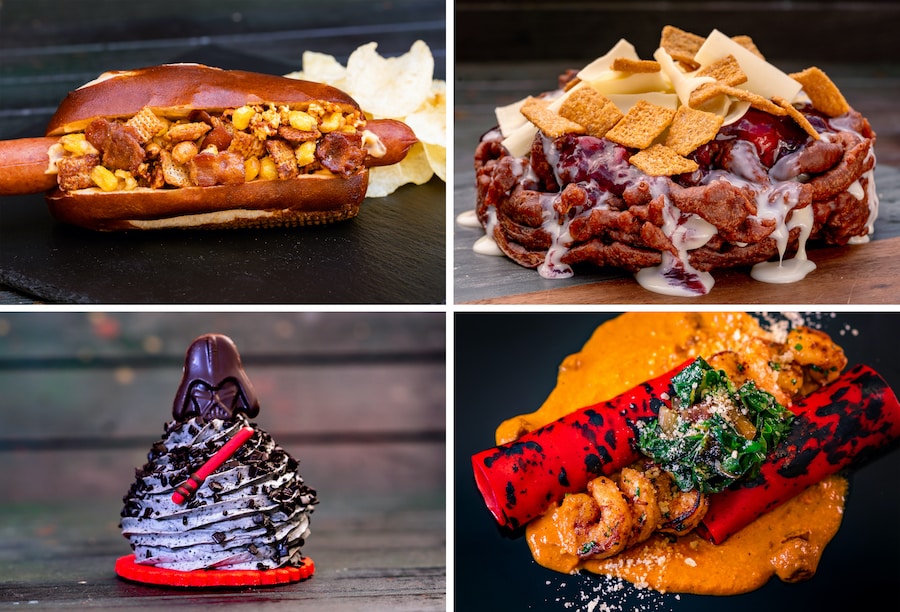 Collage of treats offered during Disneyland After Dark: Star Wars Nite