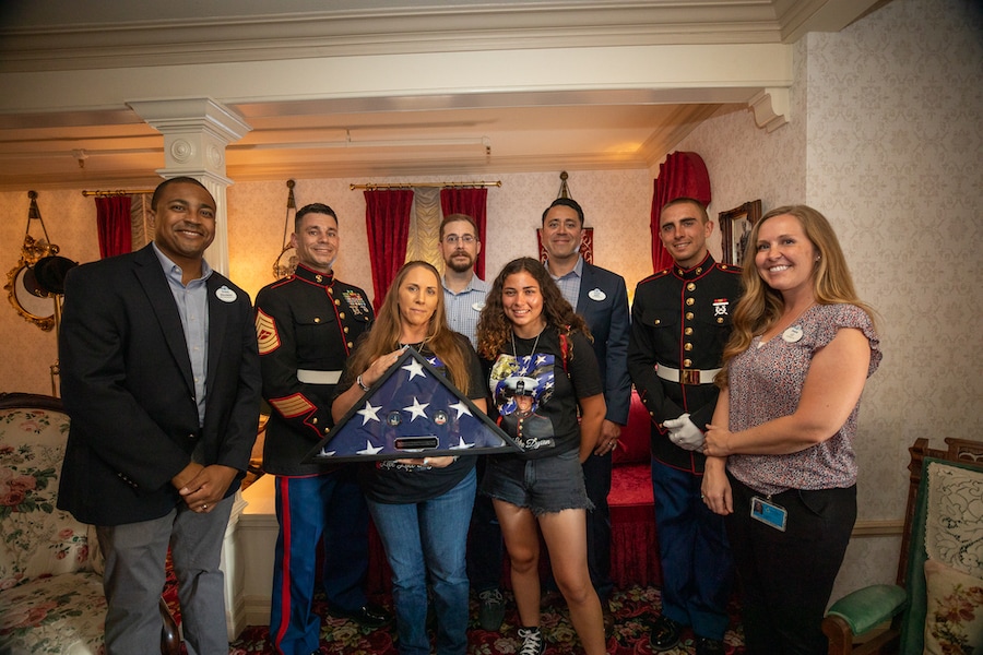 The family of late Lance Cpl. Dylan Ryan Merola at Disneyland park