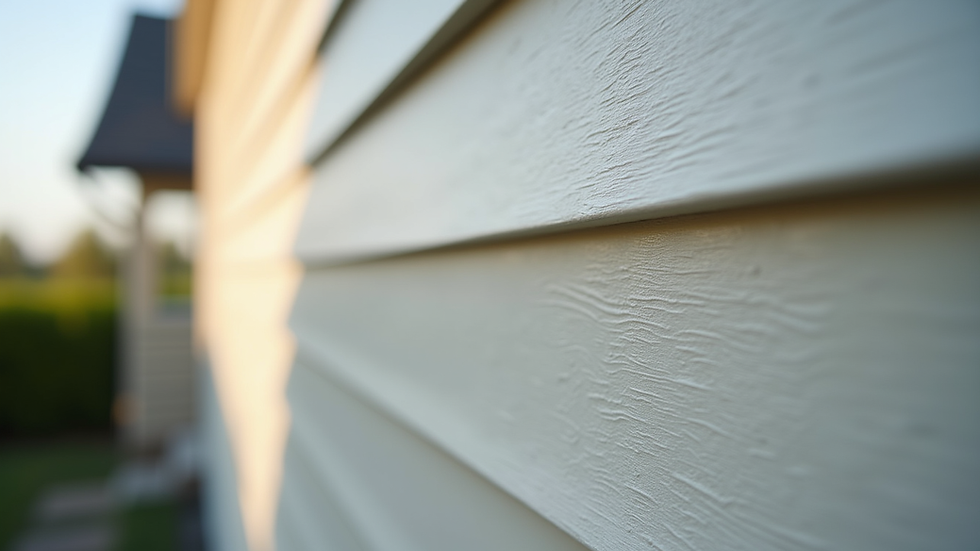 Eye-level view of a newly installed durable siding on a residential building