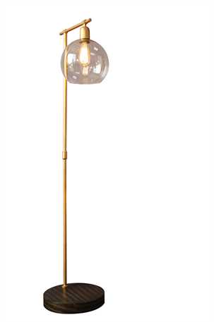 Gold & Glass Globe Floor Lamp 2
