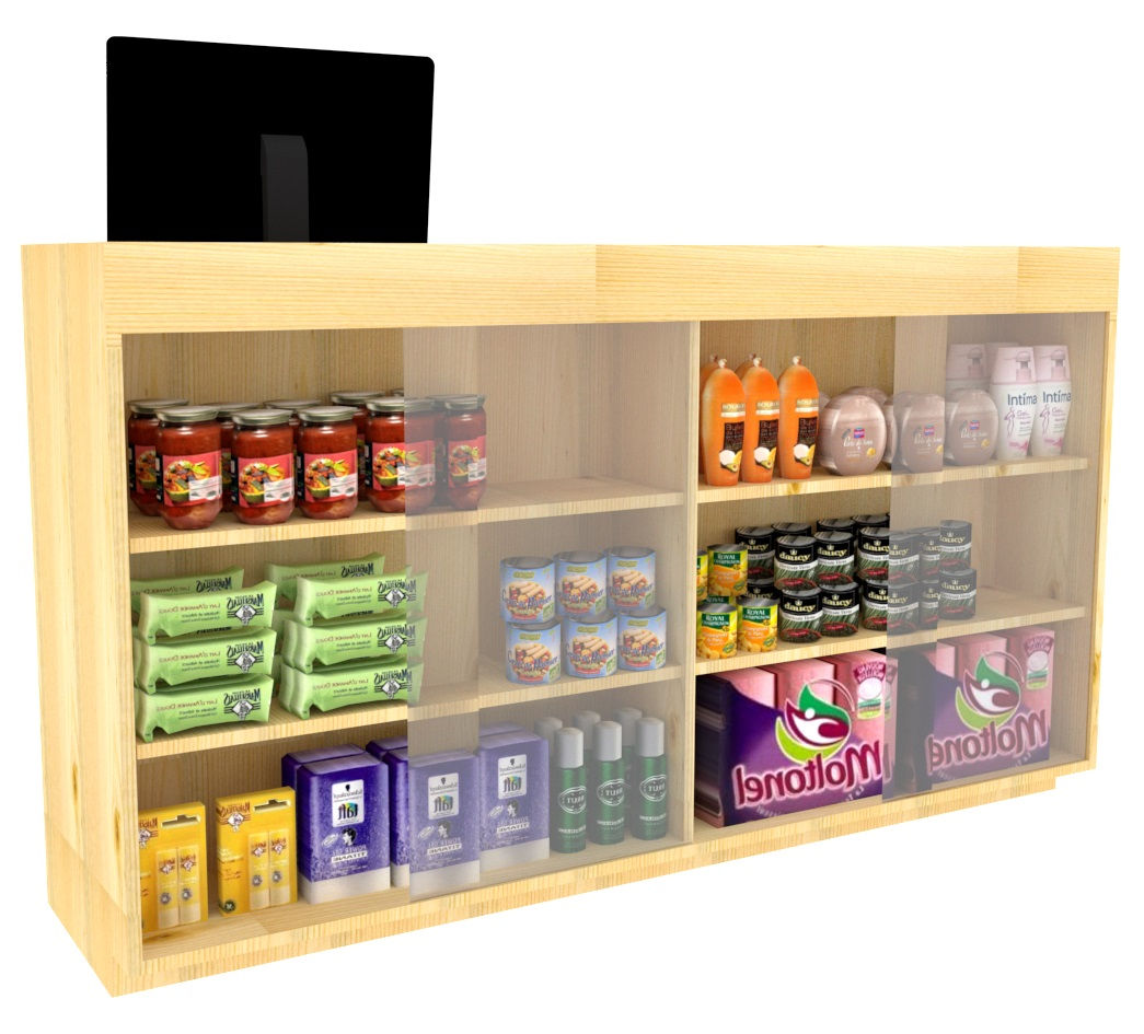 VITRINA DOBLE EXHIBICION Y REPISAS INTERNAS