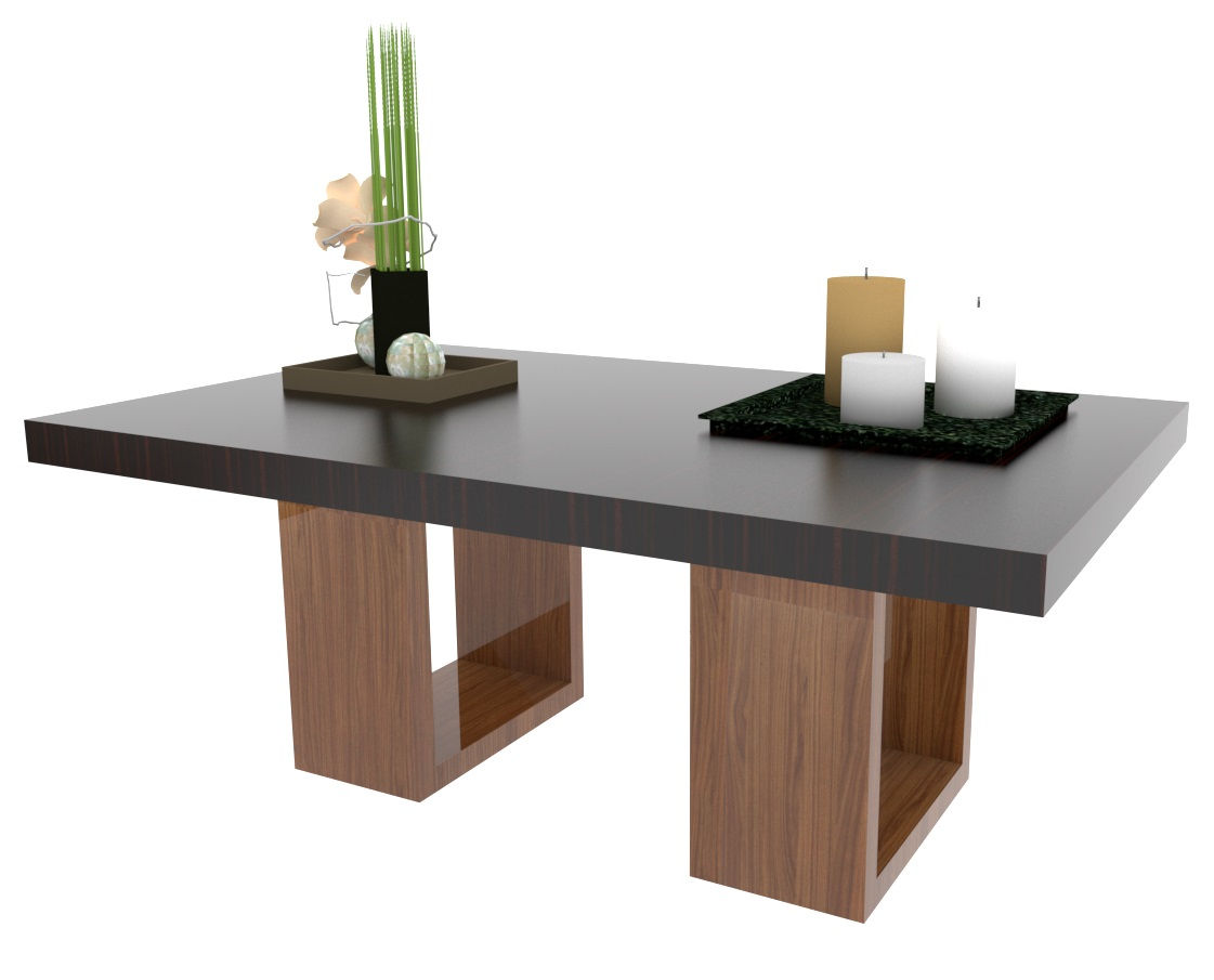 MESA DE CENTRO CON SOPORTE TIPO C