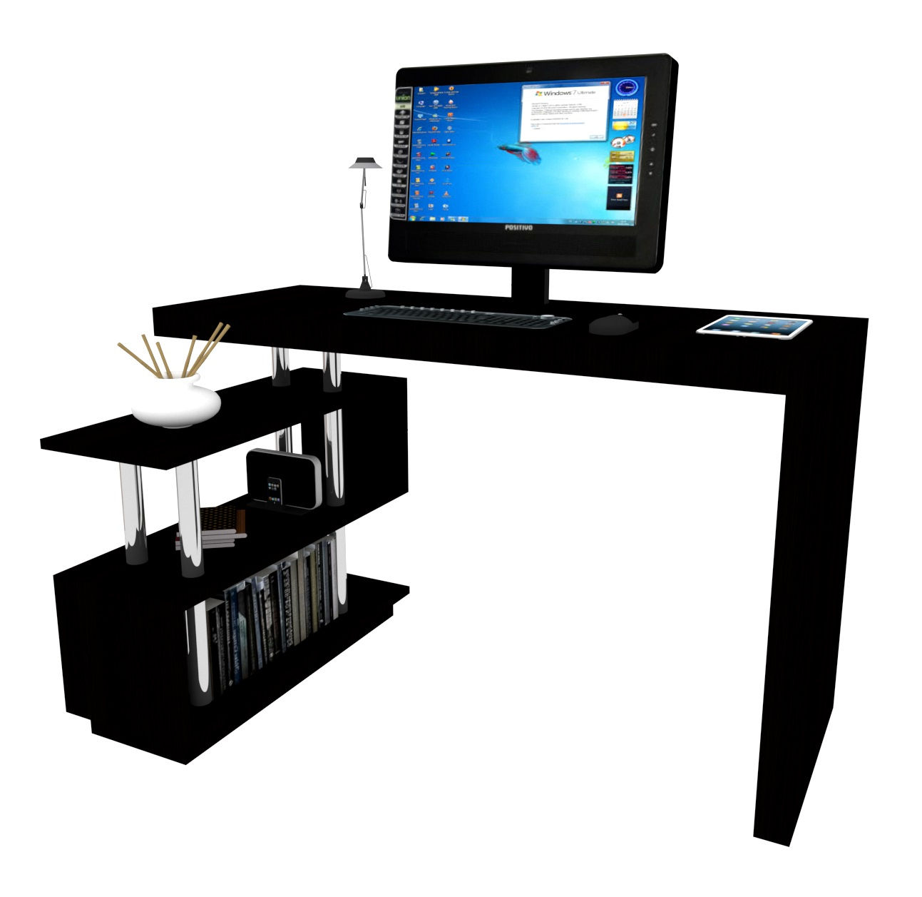 ESCRITORIO CON SOPORTE TIPO S