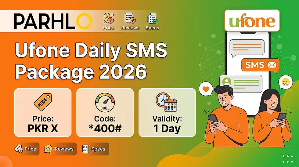 Ufone Daily SMS Package 2026: Price, Code & Validity