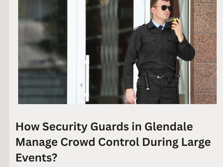 How Security Guards in Glendale Manage Crowd Control During Large Events?