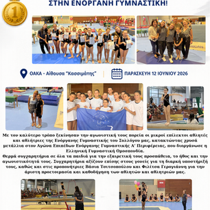 Χρυσά Μετάλλια στην Ενόργανη Γυμναστική !!!