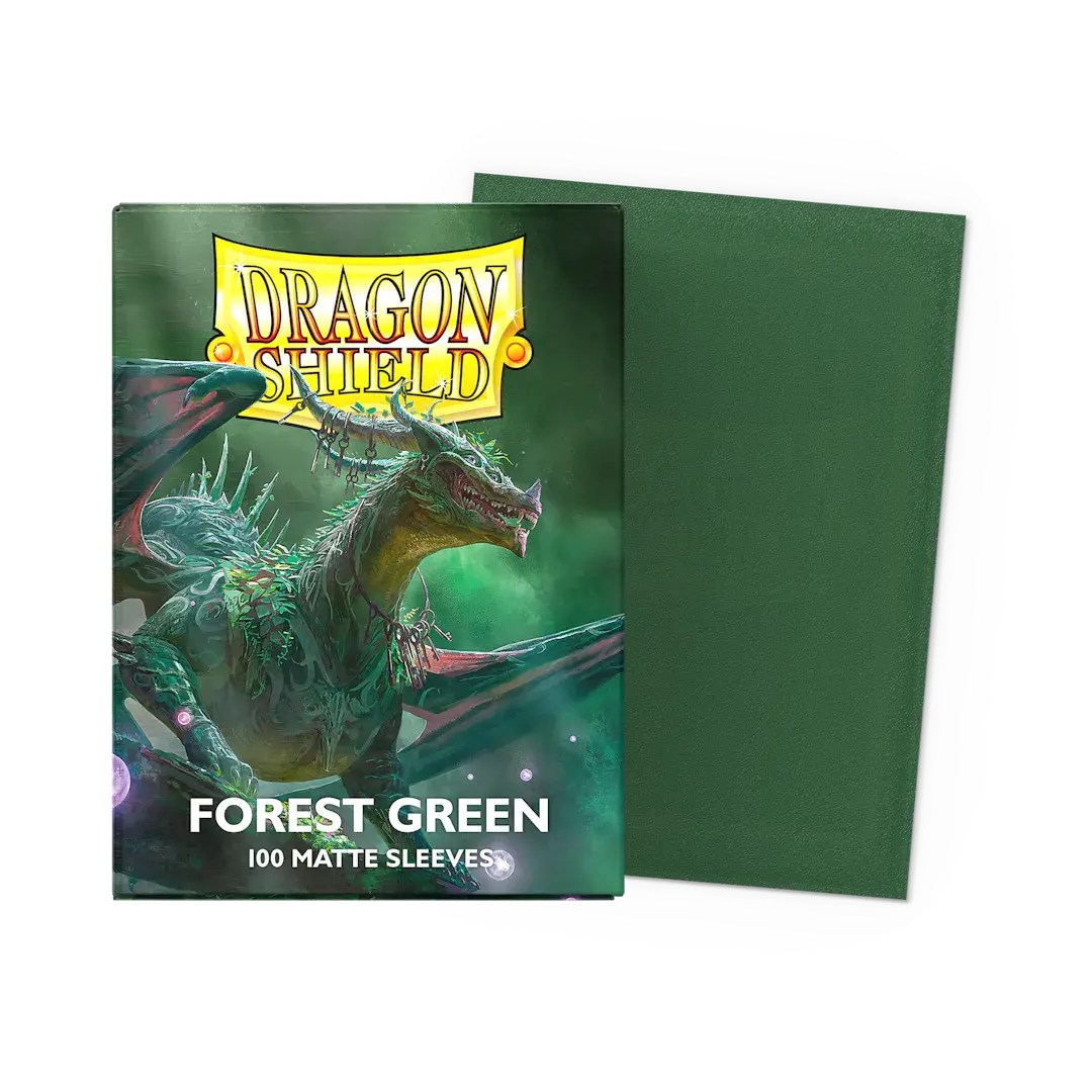 Micas Dragon Shield Forest Green - Matte Sleeves - Standard Size