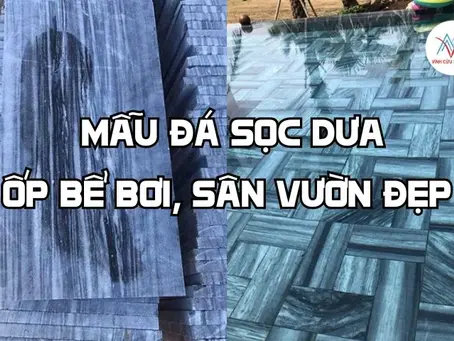 Top mẫu đá sọc dưa ốp bể bơi, sân vườn đẹp nhất 2024