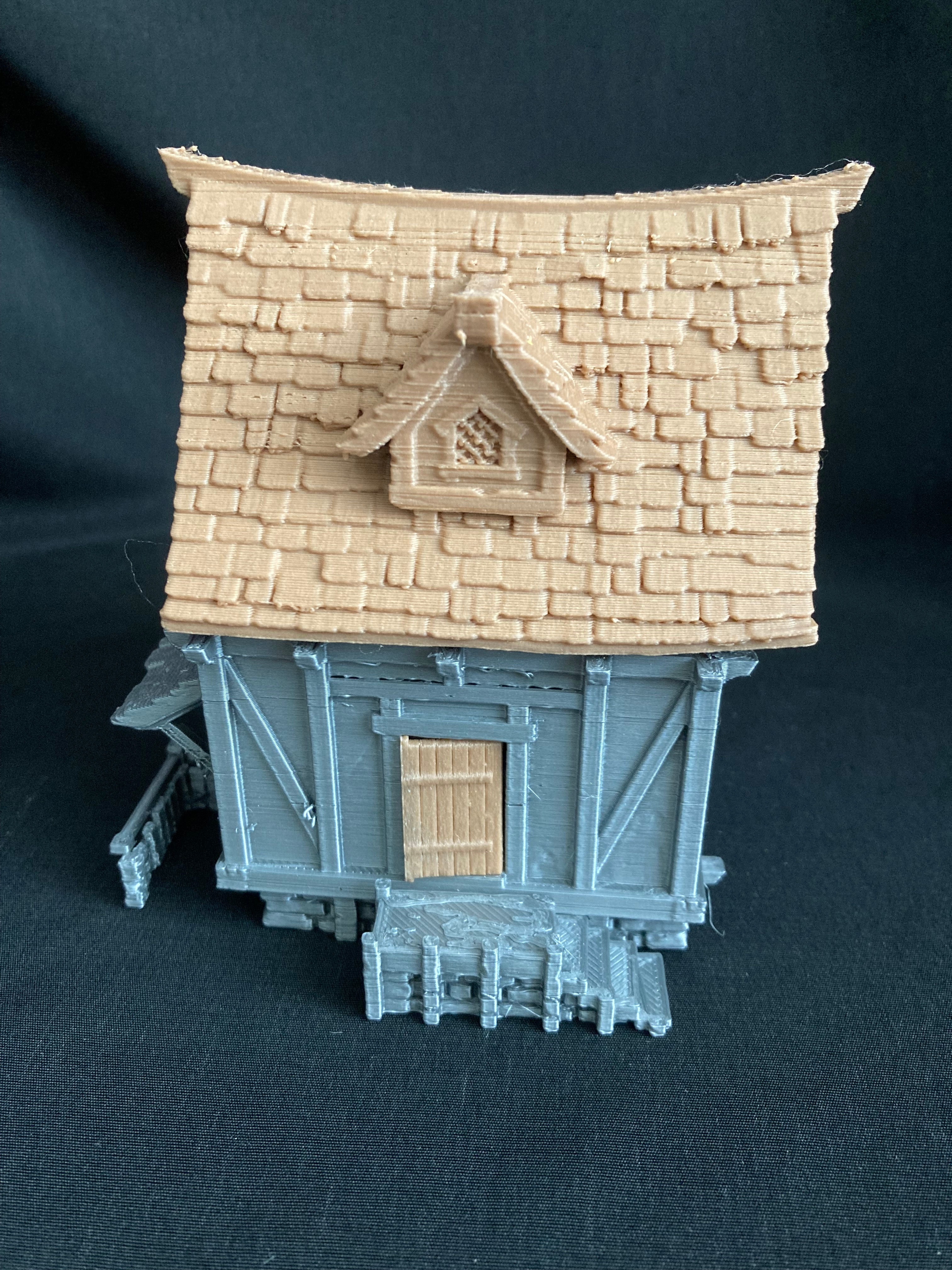 An Old Cottage - 3.5 inches tall