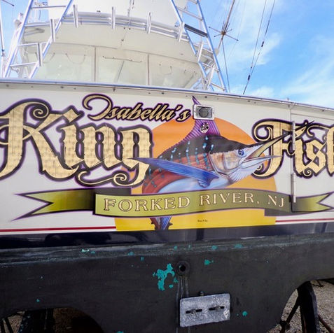 custom boat lettering, boat lettering, transom wrap, woodgrain boat wrap, transom art, boat decals, quality lettering, lettering
